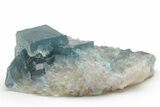 Cubic, Blue-Green Fluorite Crystal Cluster with Phantoms - China #217449-2